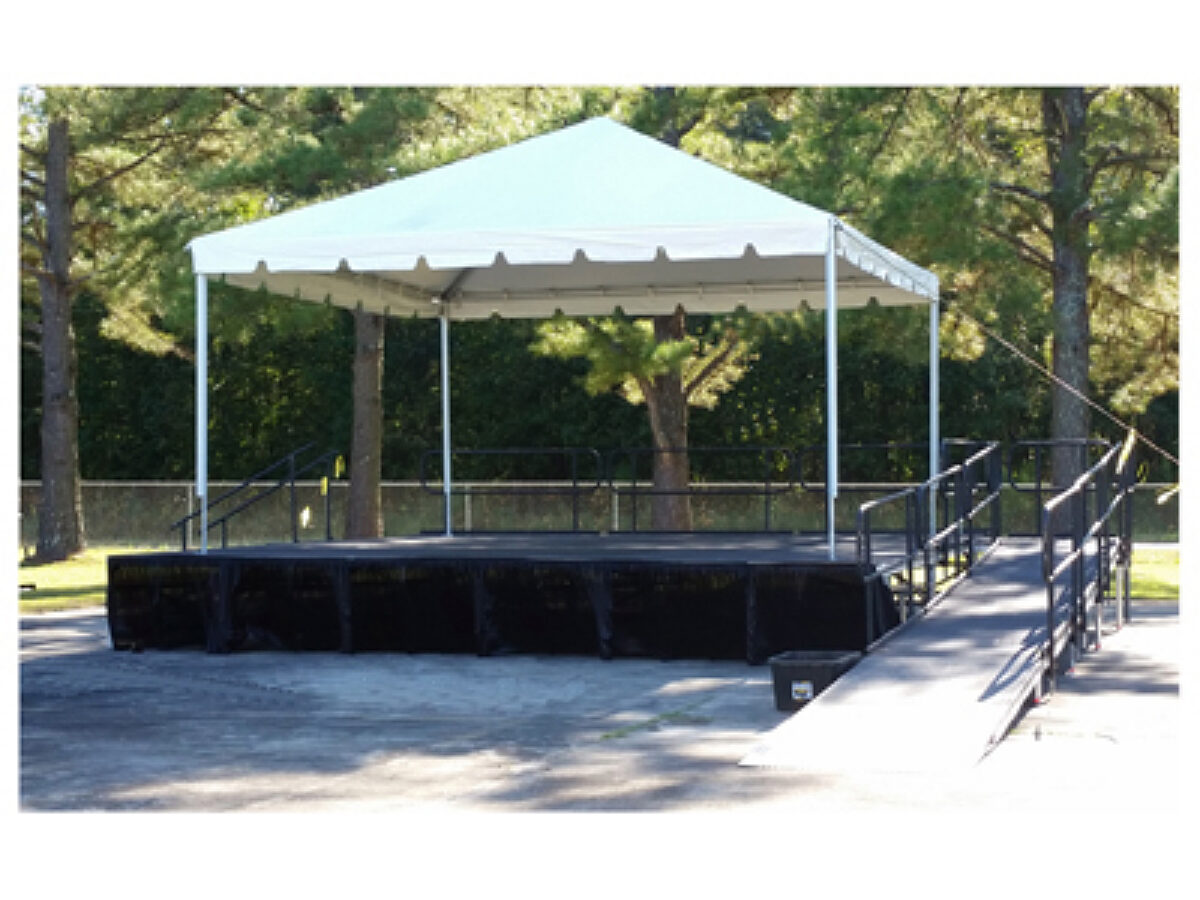 Tent 20' x 20' Double Tube Frame Covering Stage