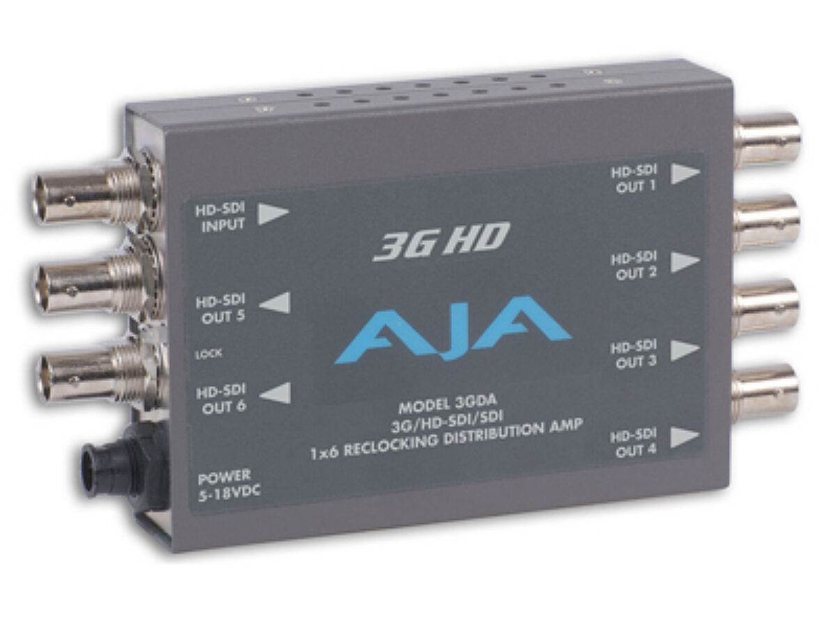 AJA 3GDA 1x6 3G HD-SDI Re-Clocking D/A