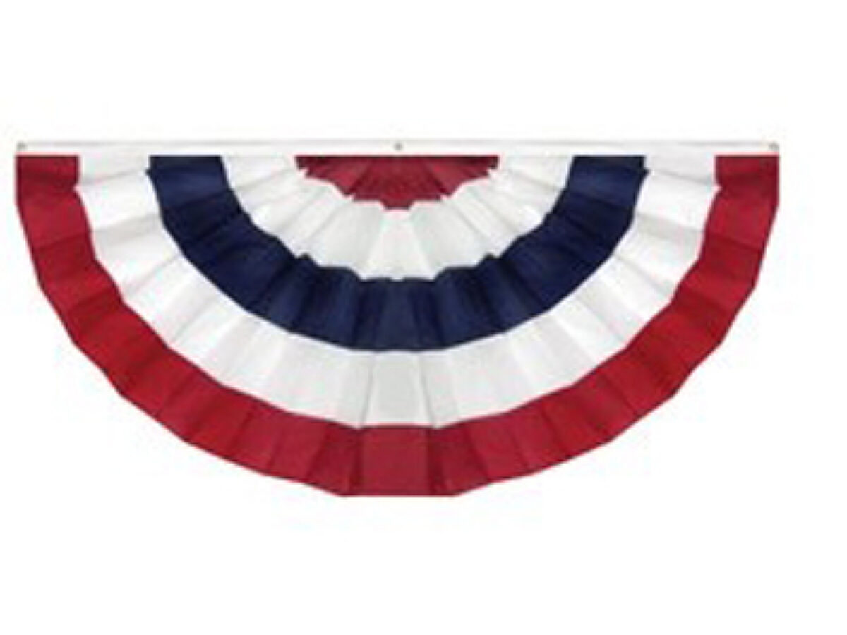 Bunting - 6'x3' Fan Section - Red, White, Blue