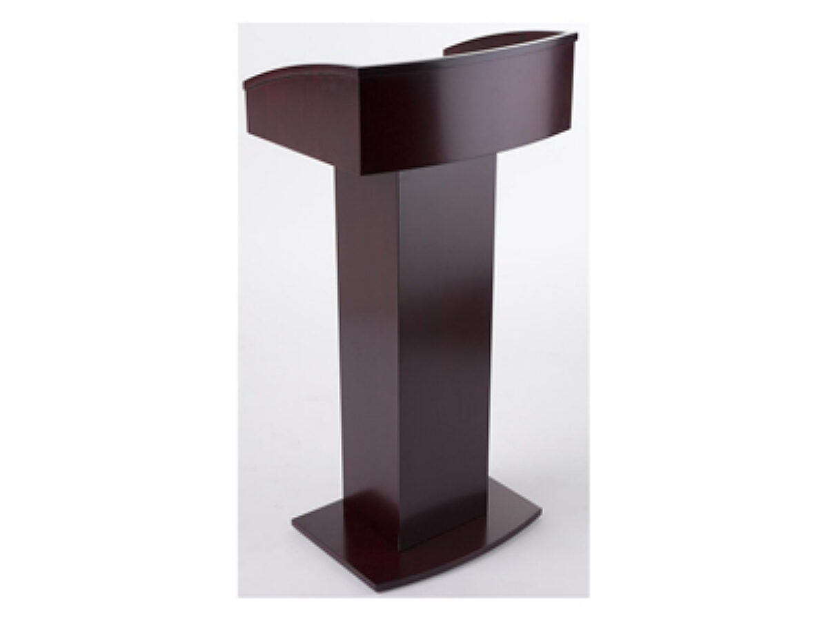 Modern Mahogany Floor Lectern
