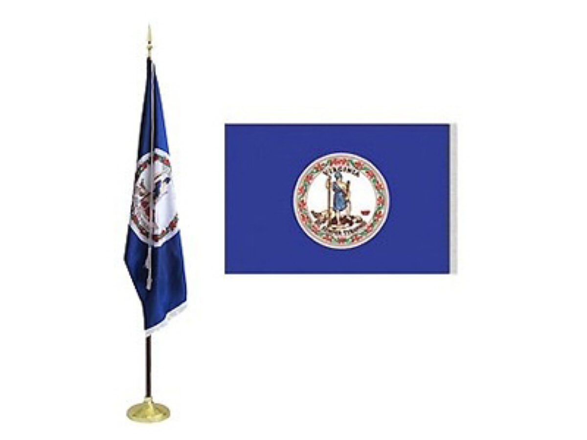 VA Flag - 3'x5' Deluxe Display Set w/ Fringe